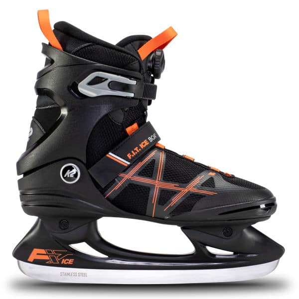 K2 F.I.T Ice Boa Herren-Schlittschuhe Black-Orange, Modell 2021/2022