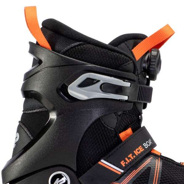 K2 F.I.T Ice Boa Herren-Schlittschuhe Black-Orange, Modell 2021/2022