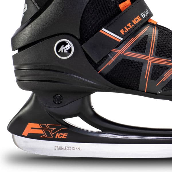 K2 F.I.T Ice Boa Herren-Schlittschuhe Black-Orange, Modell 2021/2022