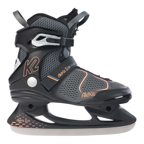 K2 ALEXIS Ice Pro Damen-Schlittschuh, black-anthracite-coral