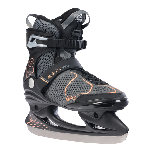 K2 ALEXIS Ice Pro Damen-Schlittschuh, black-anthracite-coral