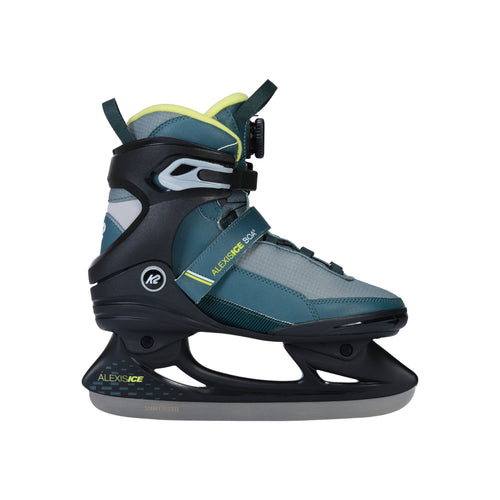 K2 ALEXIS Ice Boa Damen Schlittschuhe, Petrol Blue-Lime, Modell 2026/27