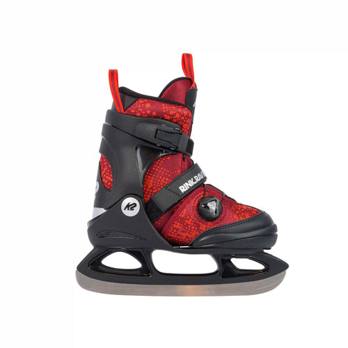 K2 Rink Raven Ice Boa Skates für Jungs, Modell 2026/2027 Rot