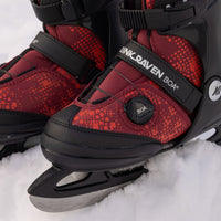 K2 Rink Raven Ice Boa Skates für Jungs, Modell 2026/2027 Rot