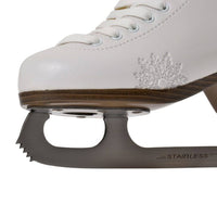 HEAD Amber Damen-Eiskunstlauf-Schlittschuhe mit Knöchelpolster, Edelstahlkufe, Schneeflocken-Design